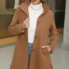 Jenkoon Women Single-Breasted A-Lined Winter Coat Mid Long W...