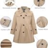 Betusline Girl's Rain Jackets Lightweight Waterproof Hooded ...