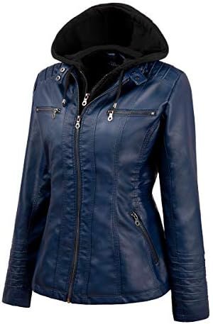 Tagoo Faux Leather Jacket Women Motorcycle Coat for Biker wi... Tagoo Faux Leather Jacket Women Motorcycle Coat for Biker wi...