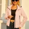 Lightweight Jacket Womens Trench Coat Waterproof Long Sleeve...