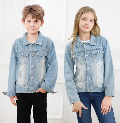Cromoncent Classic Denim Jacket for Boys Girls