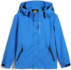 Boys Girls Lightweight Raincoat Waterproof Hooded Rain Jacke... Boys Girls Lightweight Raincoat Waterproof Hooded Rain Jacke...