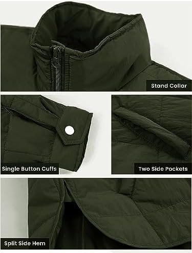 Muchpow Women's Lightweight Down Coat Long Sleeve Full Zippe...