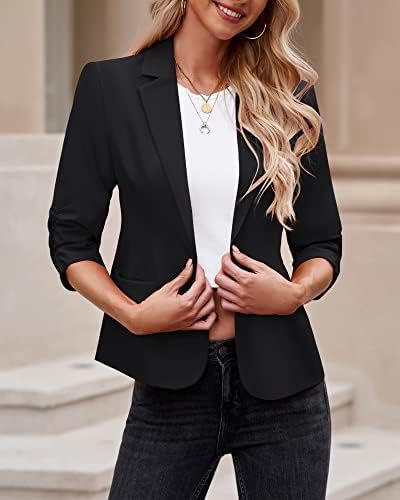 LookbookStore Blazers for Women Suit Jackets Dressy 3/4 Slee...