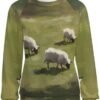 Womens Funny Sheep Sweatshirt Long Sleeve Lambs Printed Crew...