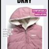 DKNY Girls' Reversible Puffer Jacket - Quilted Bubble to She...