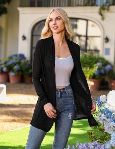 Totatuit Womens Summer Lightweight Sheer Kimono Cardigan Lon...