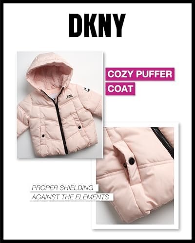 DKNY Infant Toddler Baby Girls' Winter Jacket - Fleece Lined...