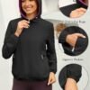 Womens Reversible Rain Jacket Lightweight Waterproof Windbre...