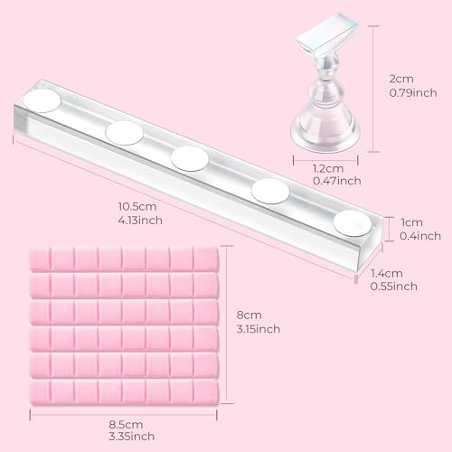 Makartt Nail Stand for Press On Nails Display Practice Art M...