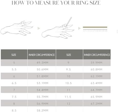 5 Stone 1ct Moissanite Ring for Women, 6.5MM D Color VVS1 Cl...