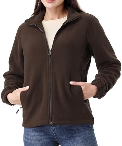 GIMECEN Women's Full Zip Polar Soft Fleece Jacket Warm Winte...