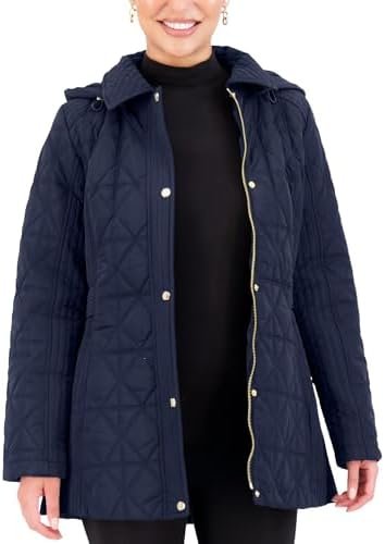 Jones NY Quilted Women's Puffer Jacket Womens Winter Coat wi...