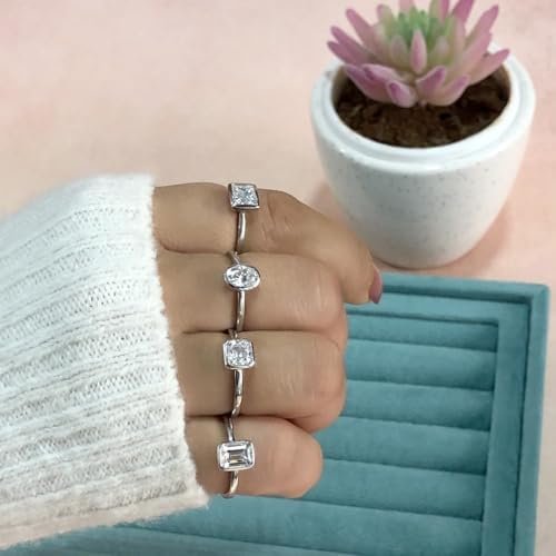 SAVEARTH DIAMONDS Multi Shape Lab Created Moissanite Diamond...