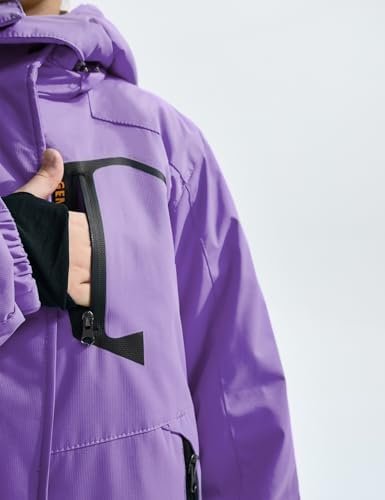 GEMYSE Girl's Waterproof Ski Snow Jacket Fleece Windproof Wi...