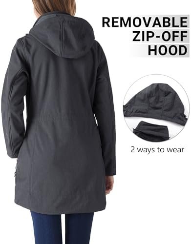 Outdoor Ventures Women's Softshell Jacket with Removable Hoo...