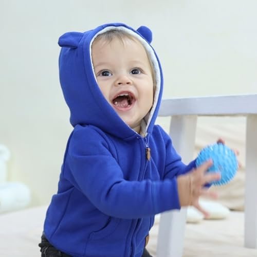 Baby Boy Girl Clothes Zip-Up Hoodies with Sherpa Lining Spri...