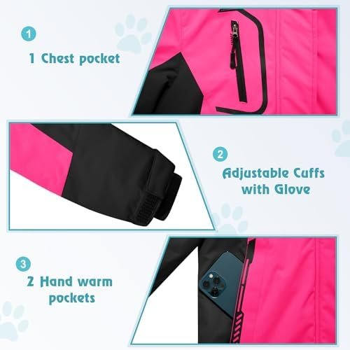 FARVALUE Girls Waterproof Ski Jacket Windproof Winter Coat W...