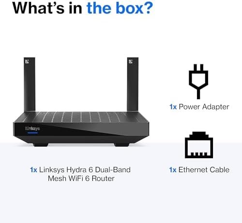 Linksys MR20EC (MR2000) | Dual-Band Mesh WiFi 6 Router | 3.0...
