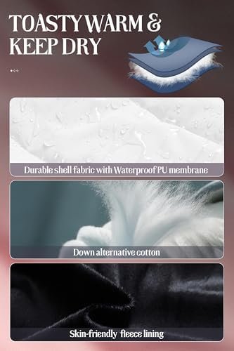 Chrisuno Girl's Water Resistant Winter Coats Warm Fleece Lin...