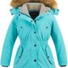 CREATMO US Girl's Long Winter Warm Parka Sherpa Trimmed Coll...