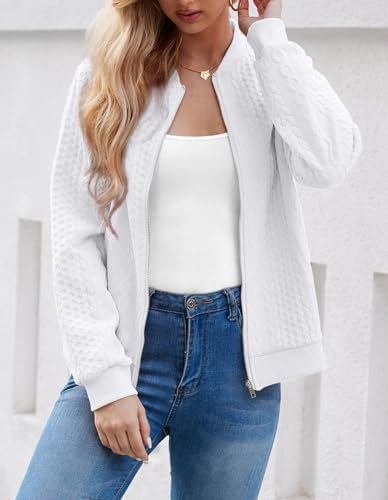 Women's Zip Up Cardigan Sweater Cable Hoodies Long Sleeve Ja...