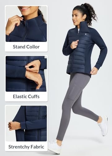 BALEAF Women's Lightweight Warm Jacket Running Insulated Wat...