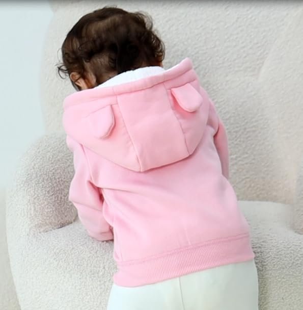 Baby Girls Boys Warm Adorable Hooded Zip Coat for Fall Sprin...