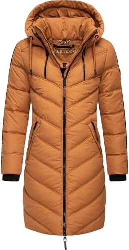 Women's Winter Coat | Quilted, Long Jacket with Cozy Hood | ...