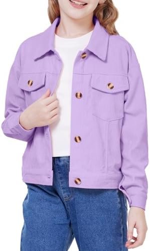 WULFUL Girl's Fashion Button Down Corduroy Jackets Casual Fa... WULFUL Girl's Fashion Button Down Corduroy Jackets Casual Fa...