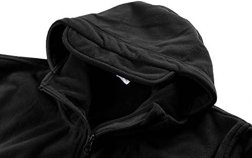 CRYSULLY Men's Military Tactical Sport Warm Fleece Hooded Ou...