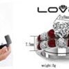 LOVERSRING Couple Ring Bridal Set His Hers White Gold Plated...
