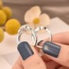 SHELOVES Wedding Rings Set for Women Round White Cz Engageme...