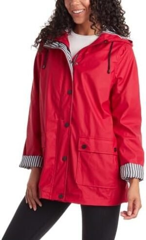 URBAN REPUBLIC Woman’s Rain Jacket - Water Resistant Slicker... URBAN REPUBLIC Woman’s Rain Jacket - Water Resistant Slicker...