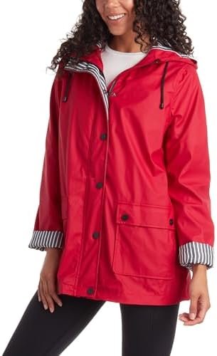 URBAN REPUBLIC Woman’s Rain Jacket - Water Resistant Slicker...