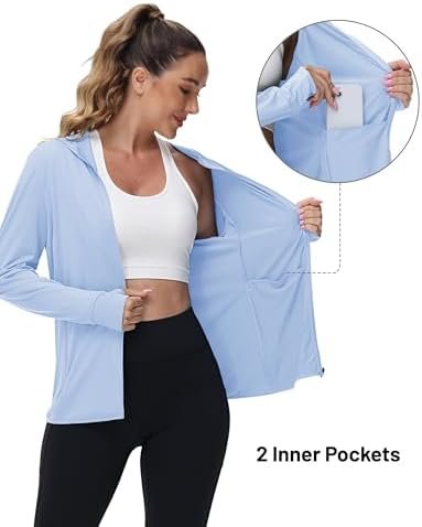 TACVASEN Women's Sun Hoodies Lightweight Jacket for Women Zi...