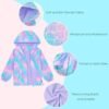 OlyPegic Girls Rain Jacket Waterproof Hooded Fleece Lined Li...