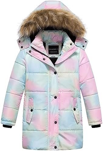 CREATMO US Girl's Winter Fleece Lined Long Parka Puffer Coat...