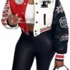 COZYPOIN Women's Varsity Jacket Cropped Letterman Jacket Lig...