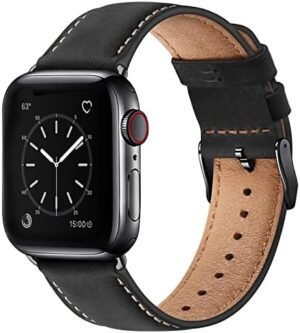 SUNFWR Leather Bands Compatible with Apple Watch Band 42mm 4... SUNFWR Leather Bands Compatible with Apple Watch Band 42mm 4...