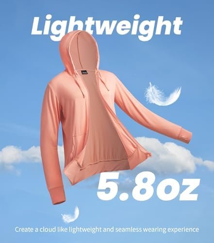 LETAOTAO Womens' Lightweight Zip Up Hoodies Stretch Thin Sum...