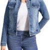 Tribal Women's Classic Cotton Denim Jacket with Pockets