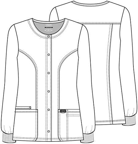 Cherokee Snap Front Scrub Jackets for Women, Workwear Revolu...