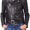 NFS Real Leather Women Stylish Biker Outerwear Jacket With B...