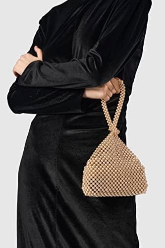 BABEYOND Pearl Clutch Purse Evening Bags for Women Elegant T...