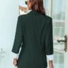 Genhoo Blazer Jackets for Women Open Front Long Sleeve Work ...