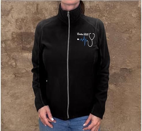 NACRE APPAREL Nurse Custom Jacket Personalized Embroidered L...