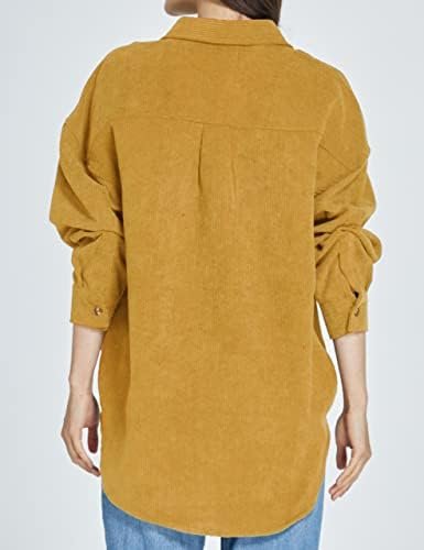 SSLR-Womens-Corduroy-Shacket-Jacket-Oversized Button Down Sh...