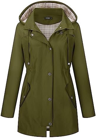LOMON Women Waterproof Outdoor Hiking Raincoat Women Lined R...