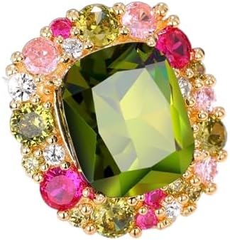 925 sterling silver Shiny multi-colored diamond Wedding ring...